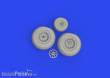 Eduard Accessories 648863 - 1:48 B-25J wheels 1/48 HKM