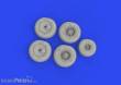 Eduard Accessories 648930 - 1/48 Sea King wheels 1/48 AIRFIX