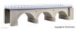 Kibri 39721 - Spur H0 Steinbogenbrücke mit Eisbrecherpfeilern gerade, eingleisig