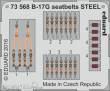 Eduard Accessories 73568 - B-17G seatbelts STEEL for Airfix in 1:72