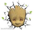 3Dlight 3DL93457 - Marvel 3D LED Leuchte Baby Groot Face 3D