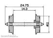 Roco 40198 - DC-NEM-Normradsatz