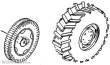 Weinert 4459 - Satz breite Hinterräder und Vorderräder