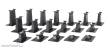 Bachmann 44595 - 18-Piece Graduated Pier Set (HO Scale)