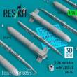 ResKit Models RS35-0014 - S-24 missiles with APU-68 (4 pcs) (Mi-24) (3D Printed)