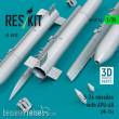ResKit Models RS35-0014 - S-24 missiles with APU-68 (4 pcs) (Mi-24) (3D Printed)