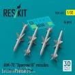 ResKit Models RS32-0455 - AIM-7E Sparrow III missiles (4 pcs) (F-4 Phantom II, F3H Demon) (3D Printed)