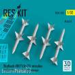 ResKit Models RS32-0520 - Skyflash (RB71/Av.71) missiles (4 pcs) (British Phantom, Tornado, Viggen) (3D Printed)