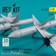 ResKit Models RS32-0520 - Skyflash (RB71/Av.71) missiles (4 pcs) (British Phantom, Tornado, Viggen) (3D Printed)