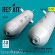 ResKit Models RS32-0590 - B83 nuclear bombs (2 pcs) (F-15E, F-16, F/A-18, F-111, FB-111, B-1B, B-2, B-52) (3D Printed)