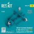 ResKit Models RSF32-0079 - Driver & airmen (modern) (3 pcs) (MHU-83 D/E lift truck LOWER loading position for RSK32-0010) (3D Printed)