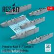 ResKit Models RS48-0439 - Pylons for NAVY A-7 Corsair II with MAU-11 Bomb Racks (3D Printed)