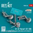 ResKit Models RSU48-0243 - CF-18 Hornet (CF-188) (RCAF) landing gears with wheels set for Kinetic kit (3D Printed)