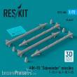 ResKit Models RS72-0484 - AIM-9X Sidewinder missiles (4 pcs) (F-15, F-16, F-18, F-35) (3D Printed)