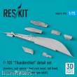 ResKit Models RSU72-0193 - F-105 Thunderchief detail set (coolers, exit ejector, fuel vent mast, tail hook,ventral fin, air conditioning ram inlet) (3D Printed)