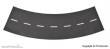 Vollmer 48267 - H0 Straßenplatte Asphalt, 45°-Kurve, Radius 30 cm