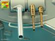 Aber Models 35 L-274 - Armament for French Light Armoured Car AML-60-7, barrel for 7,62mm Macxhine guns x 2 pcs. &90mm mortar