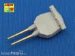 Aber Models RE-700 L09 - Set of 8 pcs 381mm short barrels for turrets with antiblast covers ships Hood