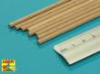 Aber Models WR4 - Wood round rods 4mm length 250mm x 8 pcs.