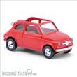 Busch 48782 - Fiat 500 Cabriolimousine, Trasformabile, Rot FORMNEUHEIT