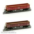 Albert Modell 500028 - 2er Set Offener Güterwagen Eaos - RO-CFR - Ep.VI - in brauner Farbgebung - enthält die Artikelnummern 547010 und 547011