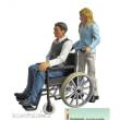 Prehm-Miniaturen 500124 - Mann im Rollstuhl mit Begleiterin