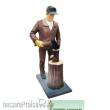 Prehm-Miniaturen 500507A - Mann - Holz hackend mit Hackstock - Metallfigur