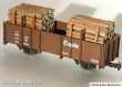 Modellbahn-Bachmann 5020210 - Stammholz längs 2-tlg. für M&D, für den 2-achs. off. Güterwagen (Art.-Nr. 81102 u.ä.) Größe: 25 x 21 mm