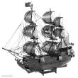 Metal Earth 502897 - Metal Earth: Iconx Black Pearl - Black Version
