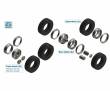 Italeri 510003909 - 1:24 Reifen-/Felgen-Set Euro (7+7)