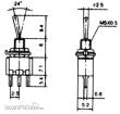 Schönwitz 51025 - 10 Stück Mikro Subminiatur Kippschalter 3-polig EIN / EIN 2 Stellungen 250V 1A