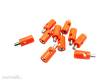 Schönwitz 51400 - 10 Stück Querlochstecker Bananenstecker 2,6mm orange