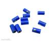 Schönwitz 51406 - 10 Stück Querlochstecker Buchse Kupplung Muffe 2,6mm blau