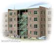 Walthers 533263 - Altes Stadthaus, Hintergrundmodell