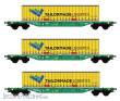 B-Models 54.305 - 3-teiliges Set der SNCB Containerwagen ´Taylormade Logistics´ - Ep.VI