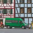 Busch 54651 - Fiat Ducato Bus, Grün FORMNEUHEIT