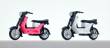 Kres 55062030 - Komplettmodelle 2x Simson SR50, rosa und weiß
