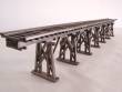 Hack Brücken 55100 - Holzbrücke 60 cm, einstufig mit 7 Stützen braun - Typ HO60-A