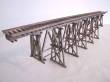 Hack Brücken 55110 - Holzbrücke 60 cm, 2-stufig mit 7 Stützen braun - Typ HO60-B