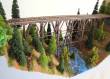 Hack Brücken 55110 - Holzbrücke 60 cm, 2-stufig mit 7 Stützen braun - Typ HO60-B