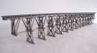 Hack Brücken 55240 - Holzbrücke 120cm, 2-stufig mit 15 Stützen, braun - Typ HO120-B