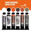 AK Interactive AKG25 - WEATHERING EFFECTS SET - AK GOUACHES, 6x 20 ml