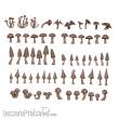 AK Interactive AKBIT0005 - FOREST MUSHROOMS - BASING BITS 63 pieces