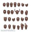 AK Interactive AKBIT0009 - SKULLS - BASING BITS 72 pieces