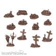 AK Interactive AKBIT0014 - BONES REMAINS - BASING BITS 12 pieces