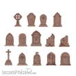 AK Interactive AKBIT0021 - TUMBSTONES - BASING BITS 14 pieces