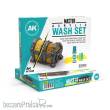 AK Interactive AK19300 - MASTER ACRYLIC WASH SET FULL RANGE 18 COLORS