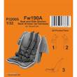 CMK 129-P32005 - Fw190A Seat and Side Section Back Armour (w/ harness) for Revell
