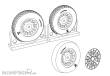 Brengun BRL48114 - F4U Corsair Block Thread Wheels set
