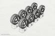 Hauler HLX48392 - JGSDF Type 16 Wheels (Tamiya kit)